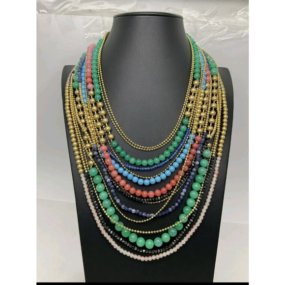 Stella & Dot Jewelry - Stella & Dot Zahara Semi-Precious Multi-Strand Necklace 18" - 22"
